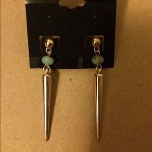 Jade & Gold Dagger Drop Earrings!
